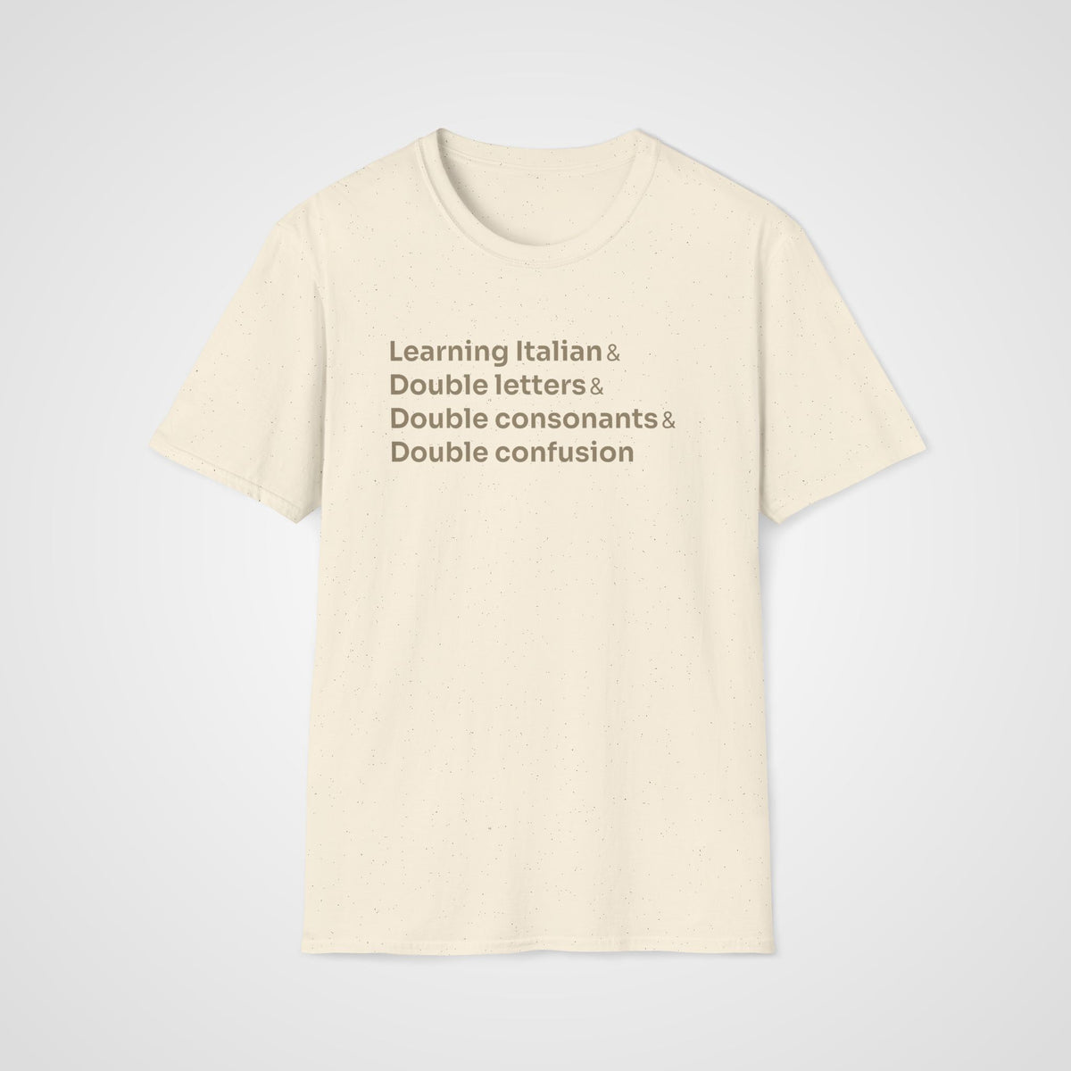 Double Letters Italian T-Shirt in Natural