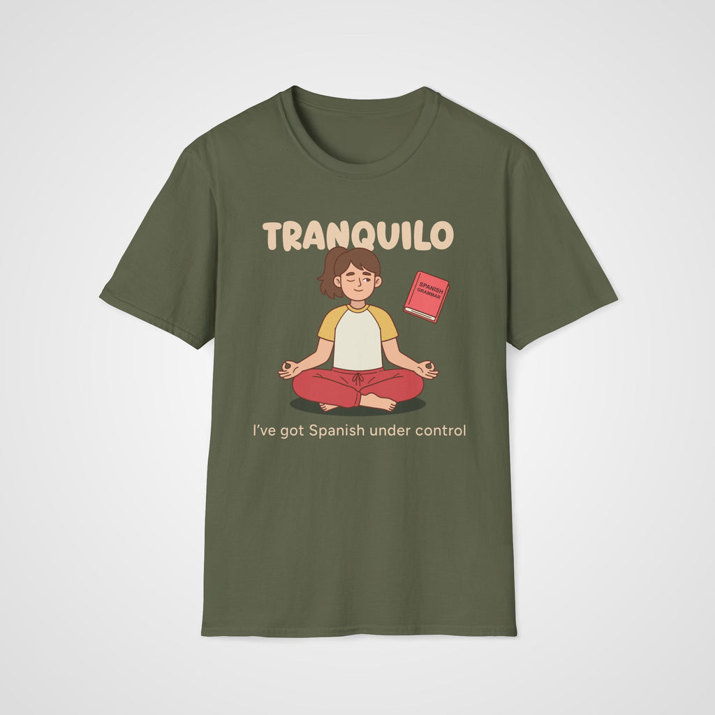 Spanish Tranquilo Study T-Shirt in Military Green