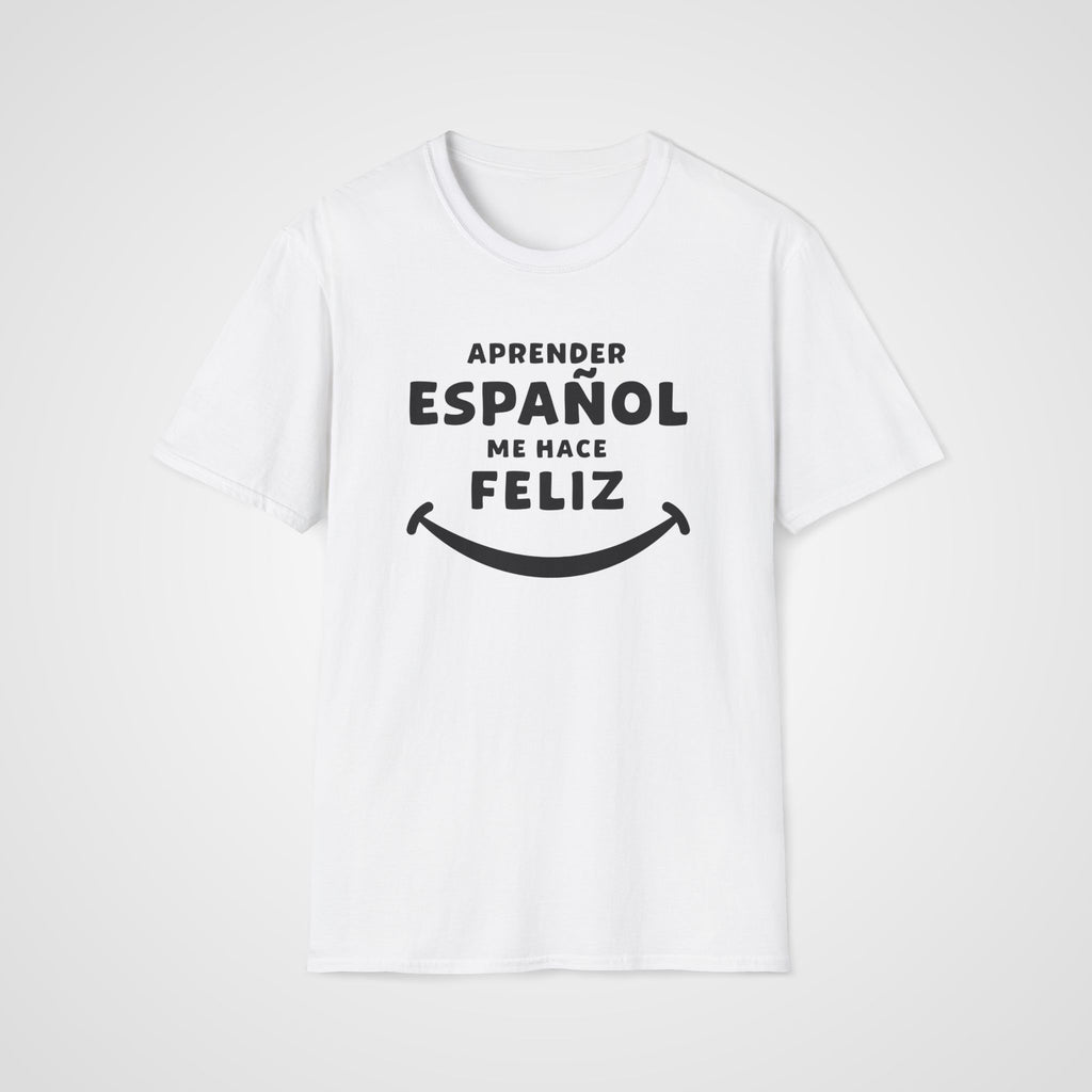 Español me Hace Feliz T-Shirt in White