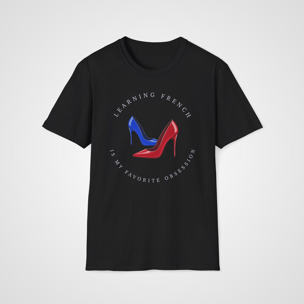 French Is My Obsession T-Shirt in Black