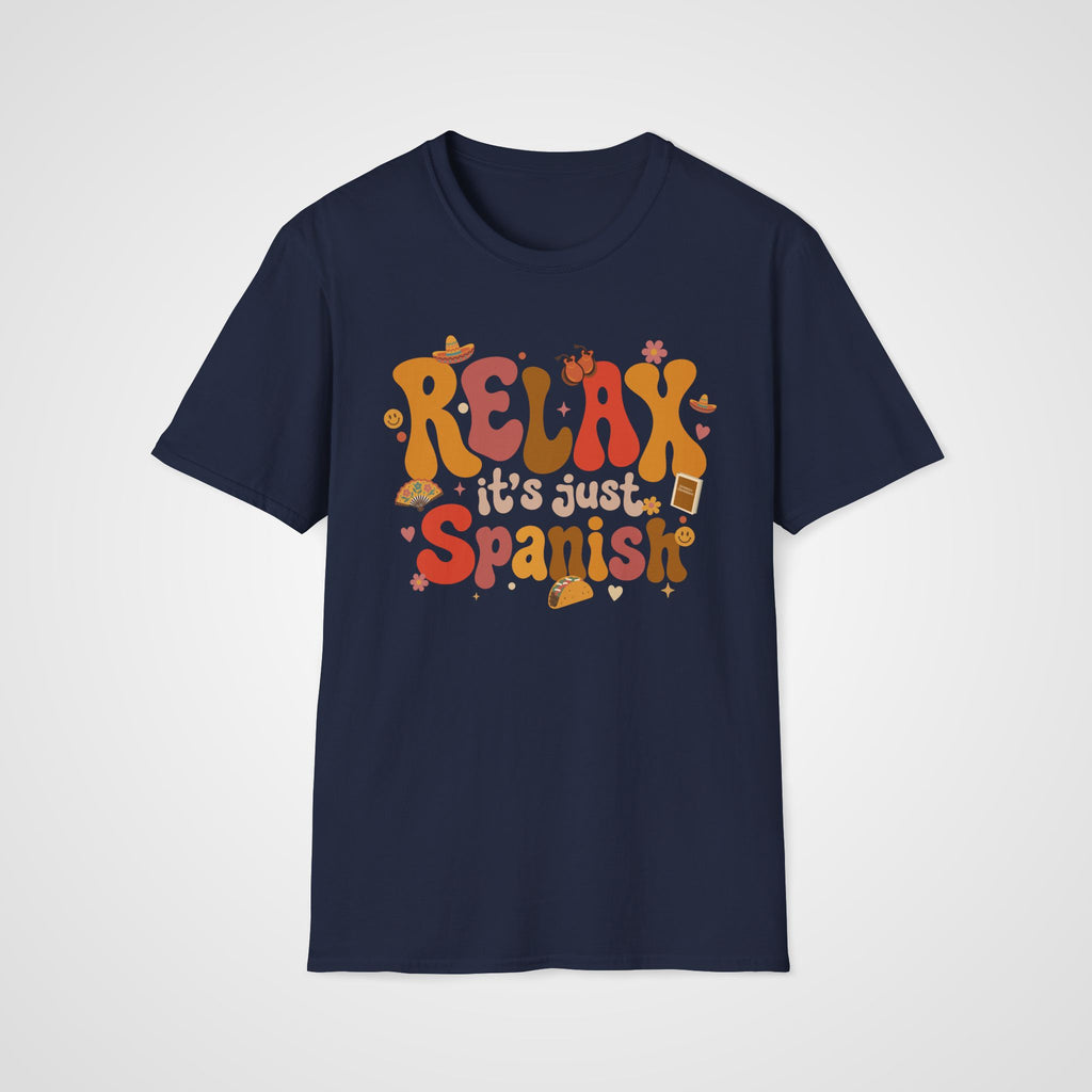 Relax It's Just Spanish T-Shirt in Navy