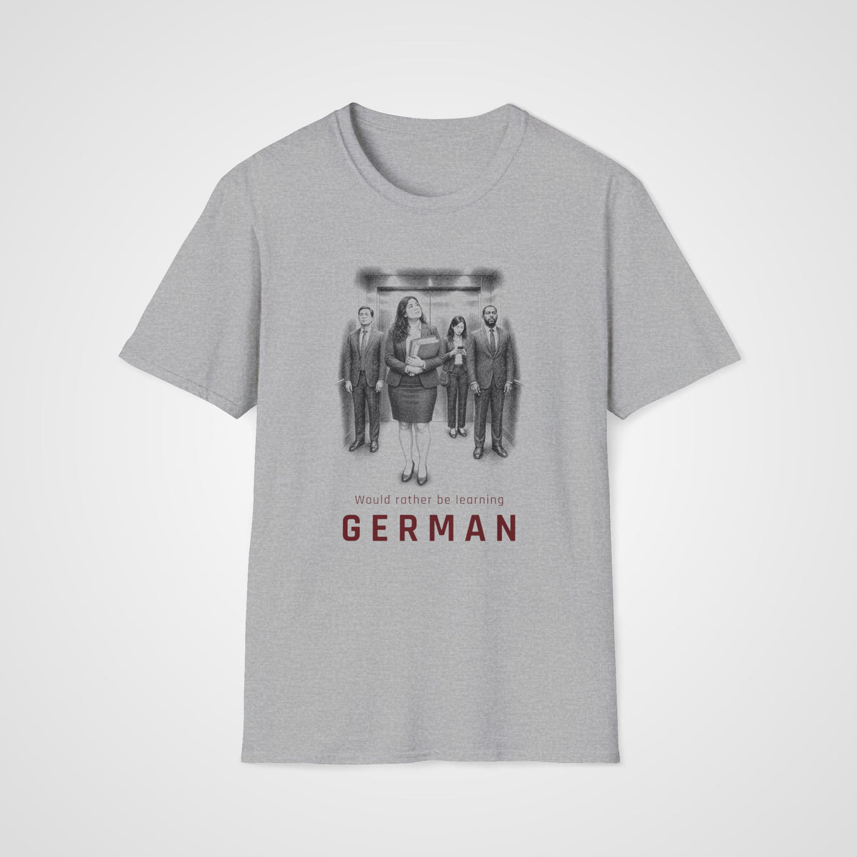 Learning German Instead T-Shirt in Sport Gray