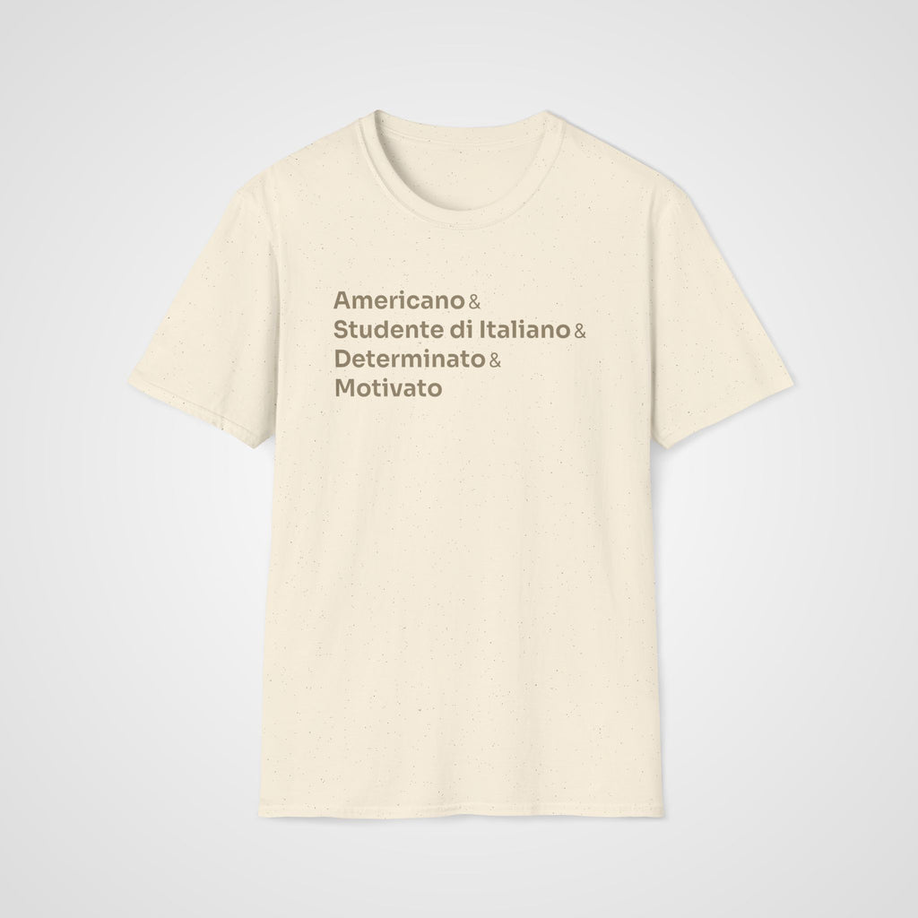 Motivato Italian Learner T-Shirt in Natural