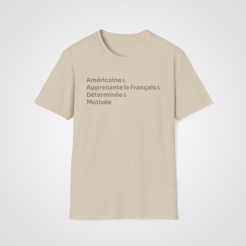 Motivée French Learner T-Shirt in Sand