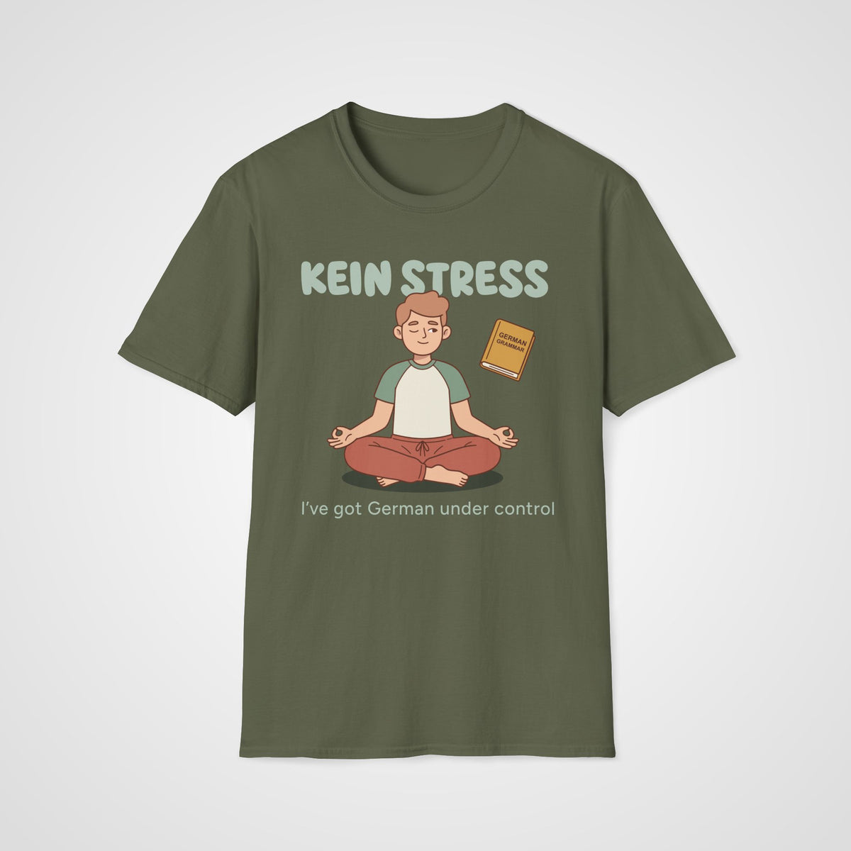 Kein Stress T-Shirt in Military Green