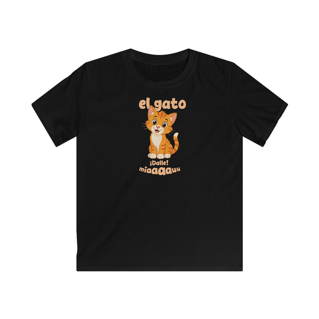 El Gato Miaaau Kids T-Shirt in Black