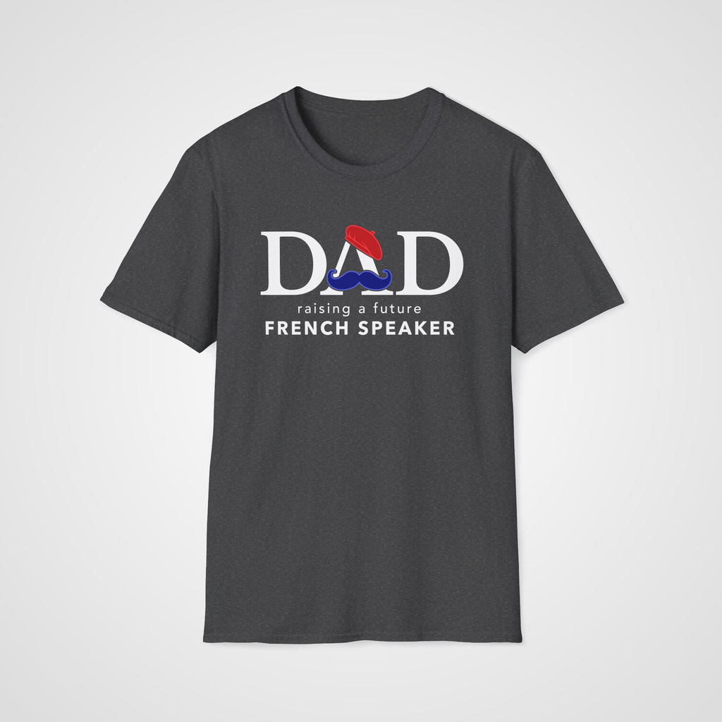 French Learner Dad T-Shirt in Dark Heather