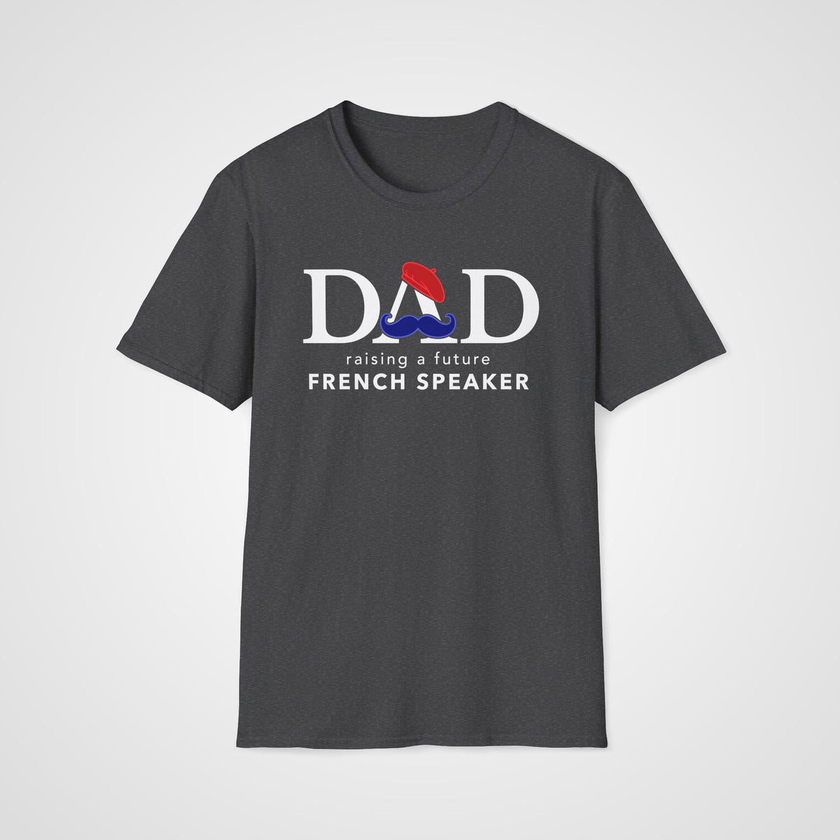 French Learner Dad T-Shirt in Dark Heather