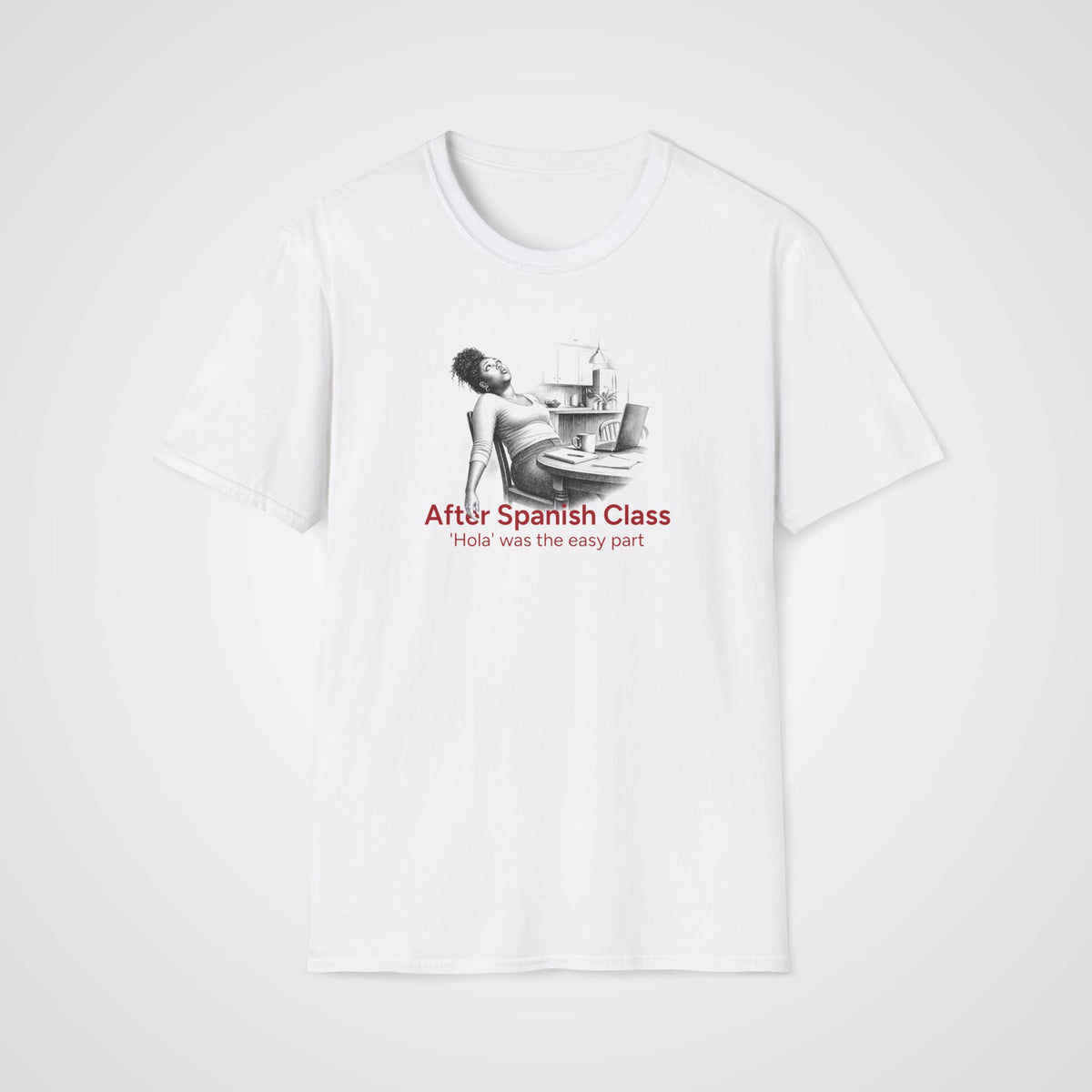 After Spanish Class T-Shirt in White