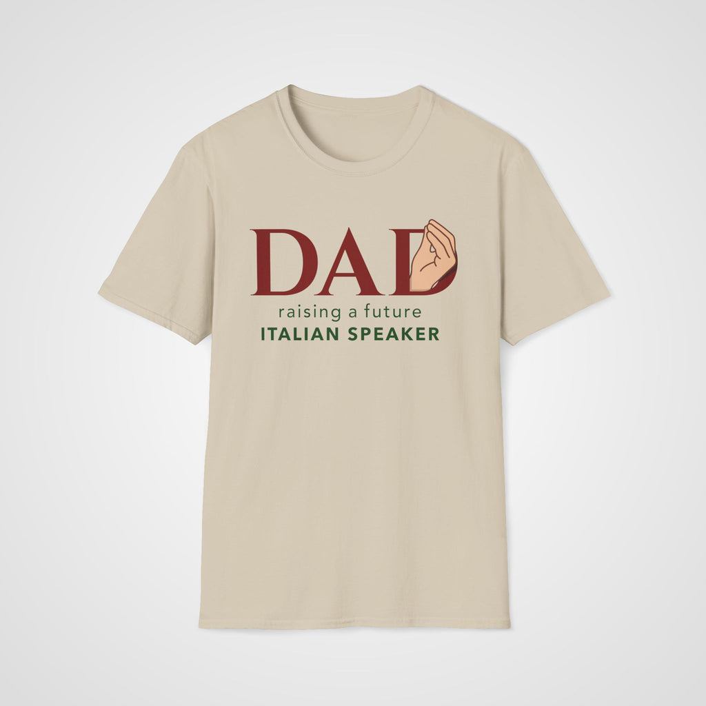 Italian Learner Dad T-Shirt in Sand