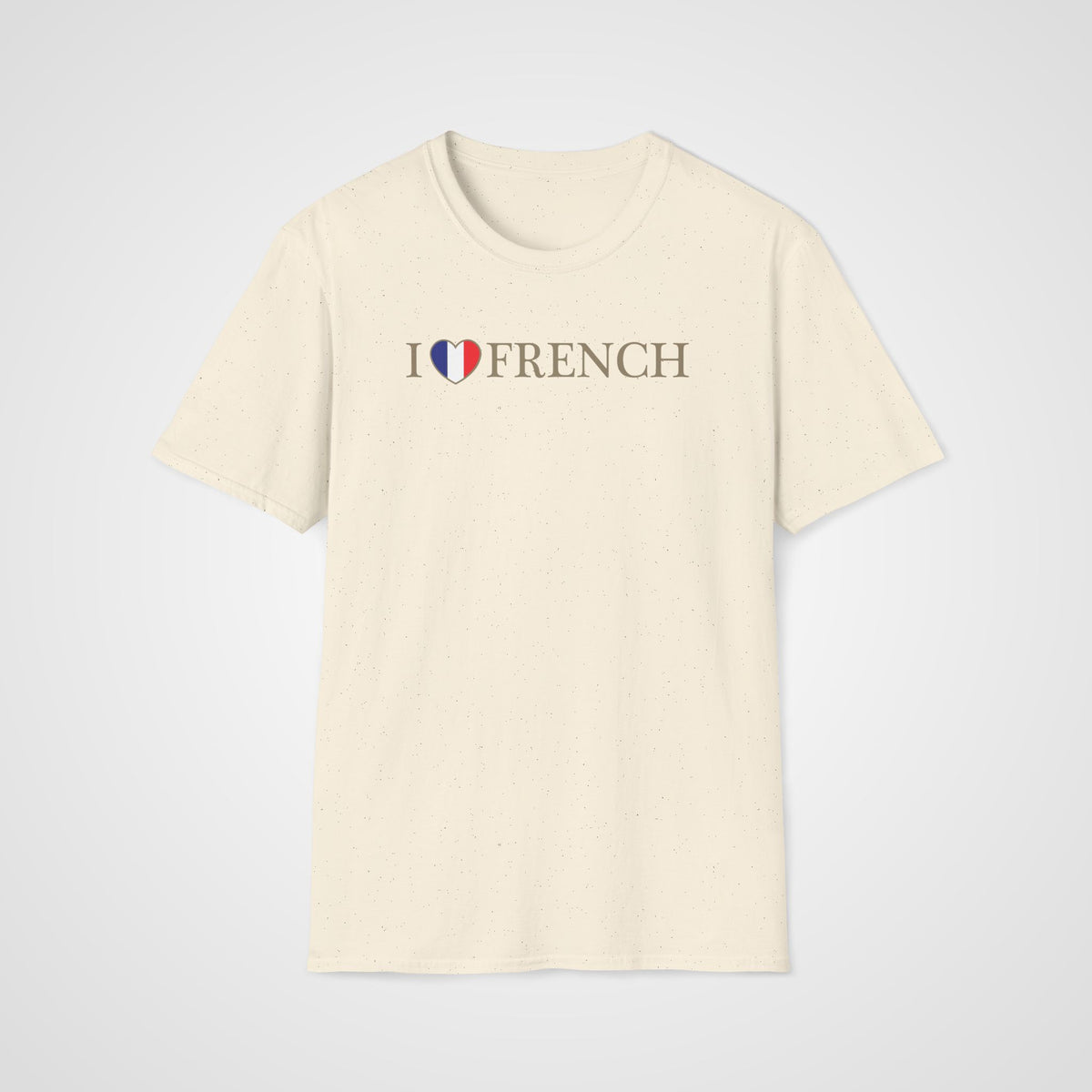 I Love French Flag Heart T-Shirt in Natural