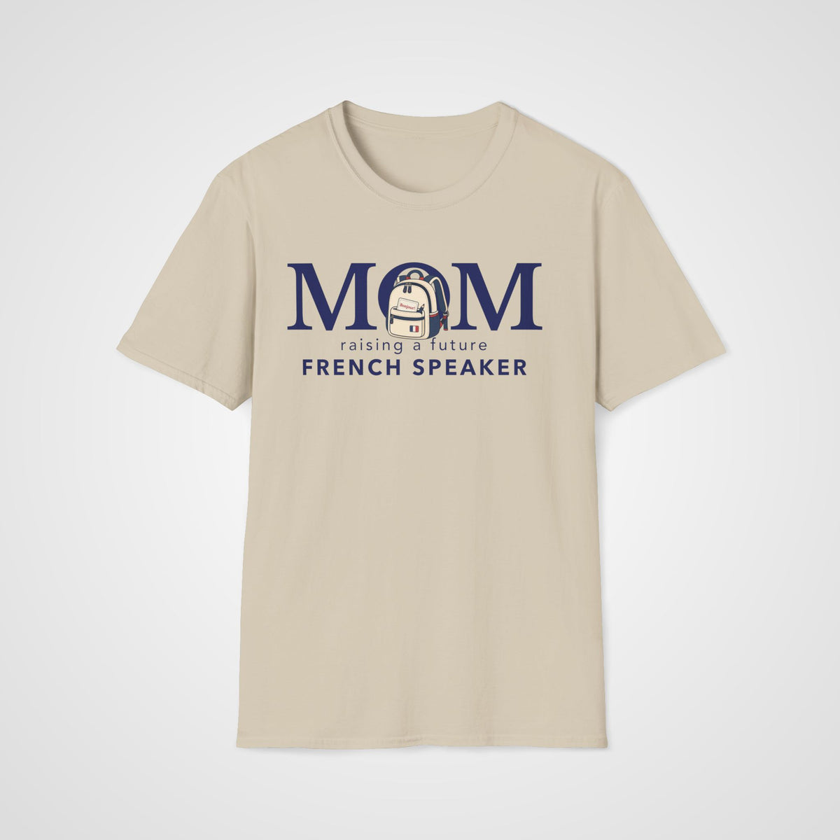 French Learner Mom T-Shirt in Sand