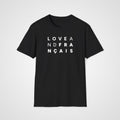 Love and Français T-Shirt in Black
