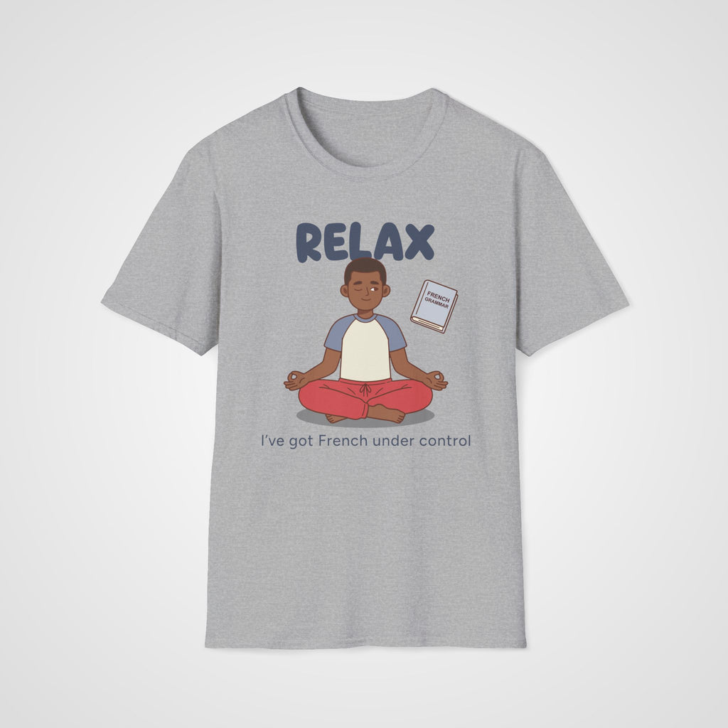 Relax French Learner T-Shirt in Sport Gray