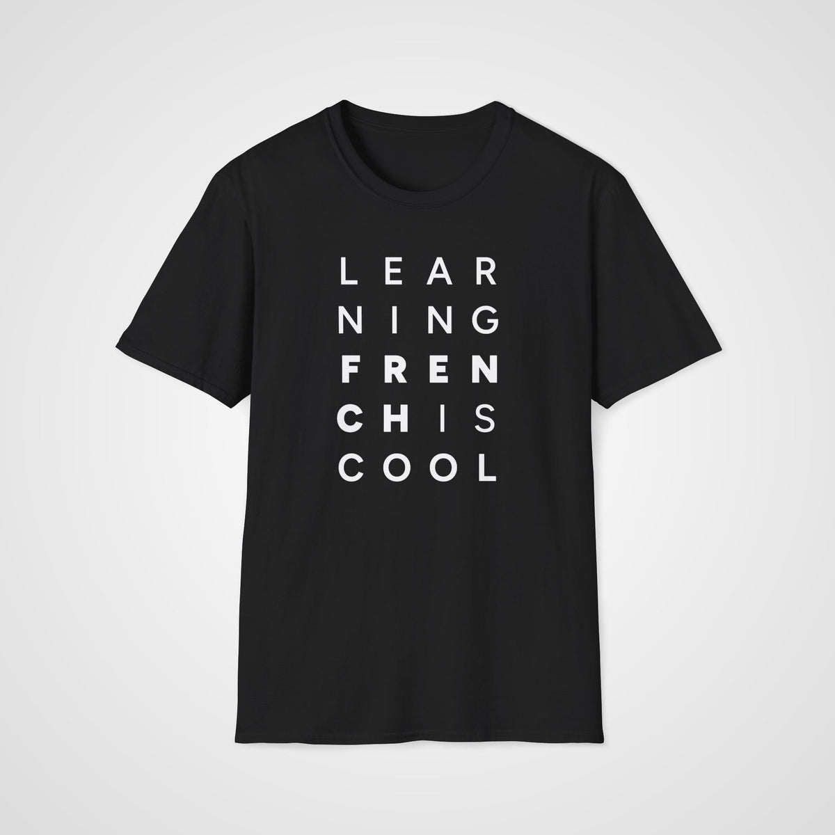 Learning French Is Cool T-Shirt in Black