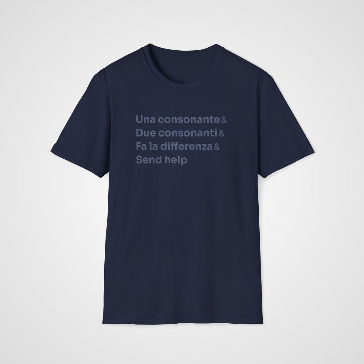 Italian Consonants T-Shirt in Navy