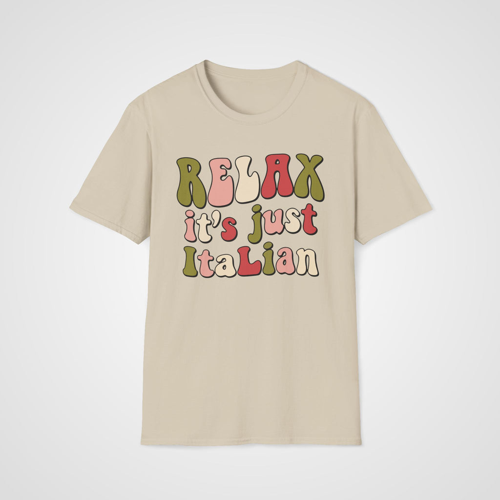 Relax It's Just Italian T-Shirt in Sand
