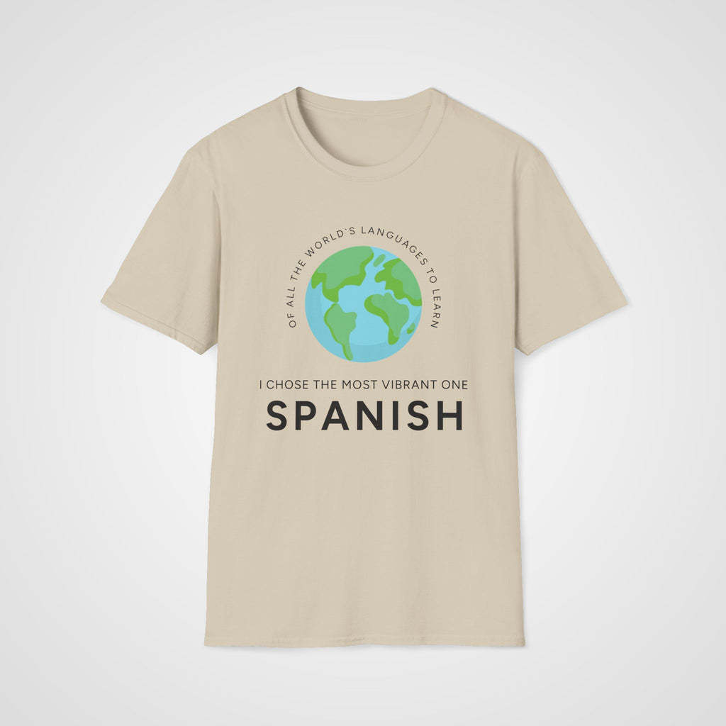 Vibrant Spanish T-Shirt in Sand