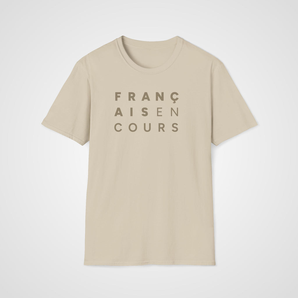 Français en Cours T-Shirt in Sand
