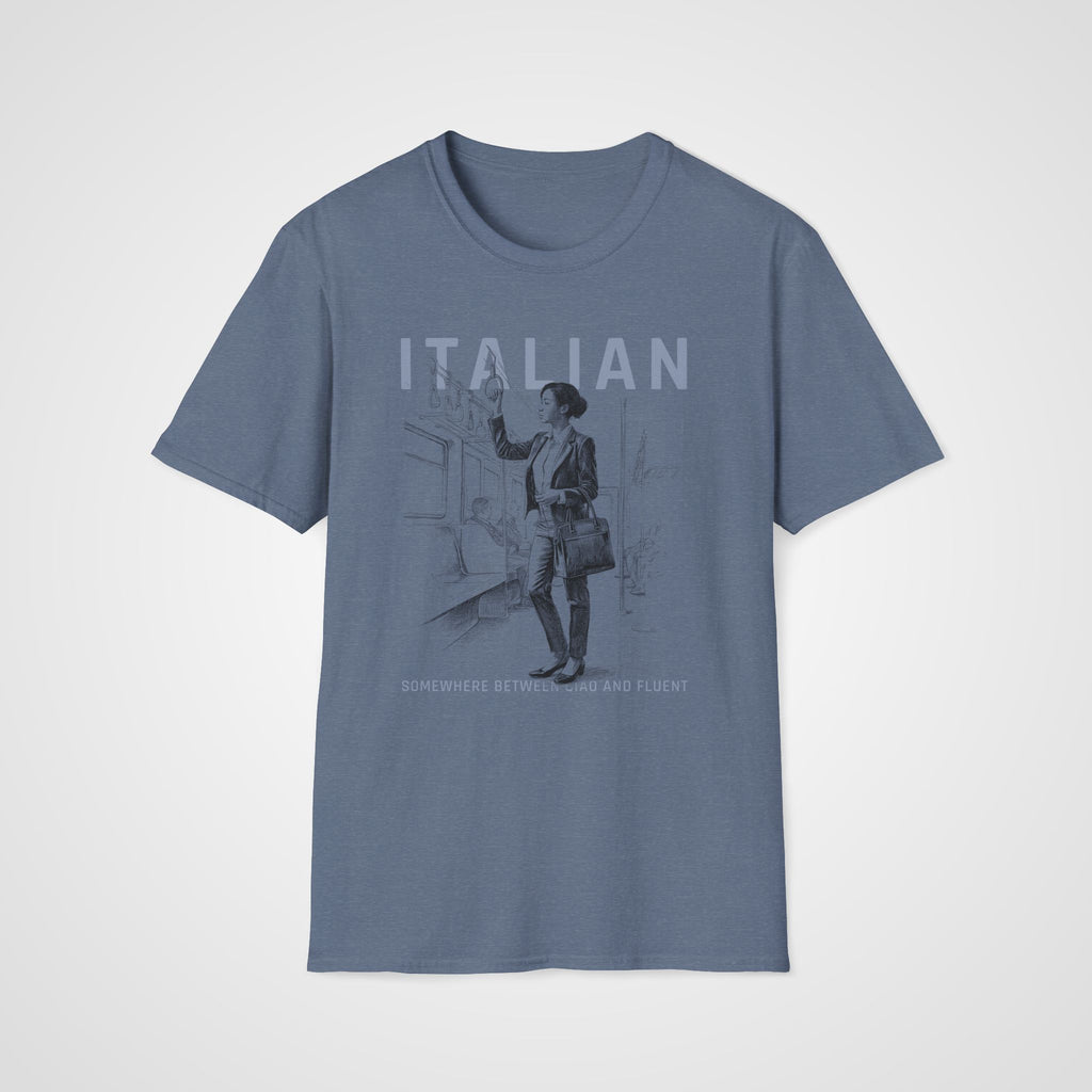 Between Ciao and Fluent T-Shirt in Heather Indigo