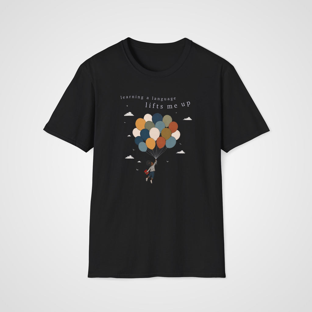 Language Lifts Me Up T-Shirt in Black