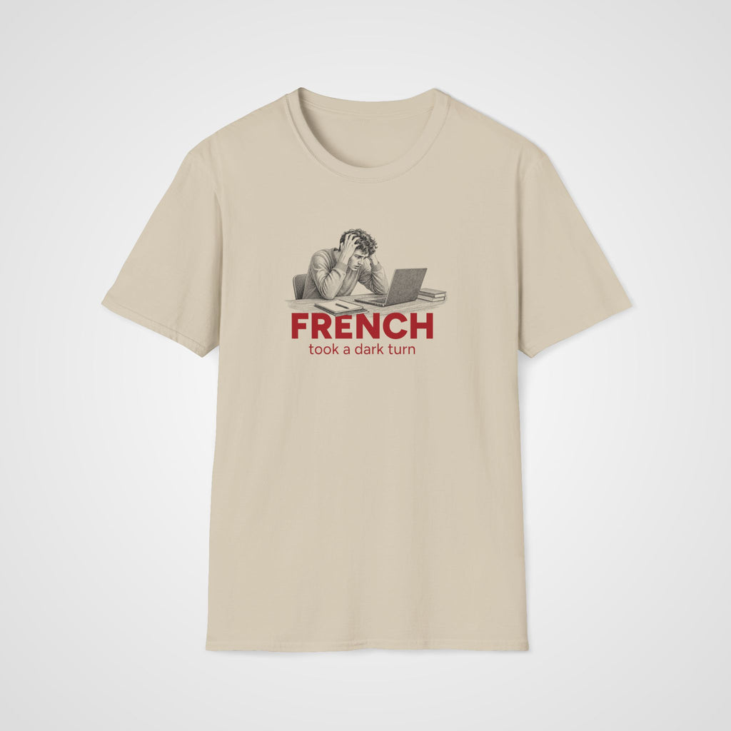 French Dark Turn T-Shirt in Sand