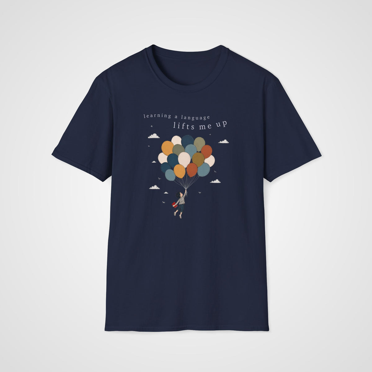 Lifted by Language T-Shirt in Navy