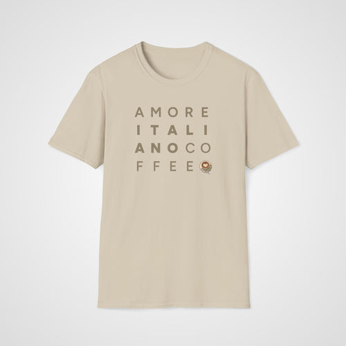 Amore Italiano Coffee T-Shirt in Sand