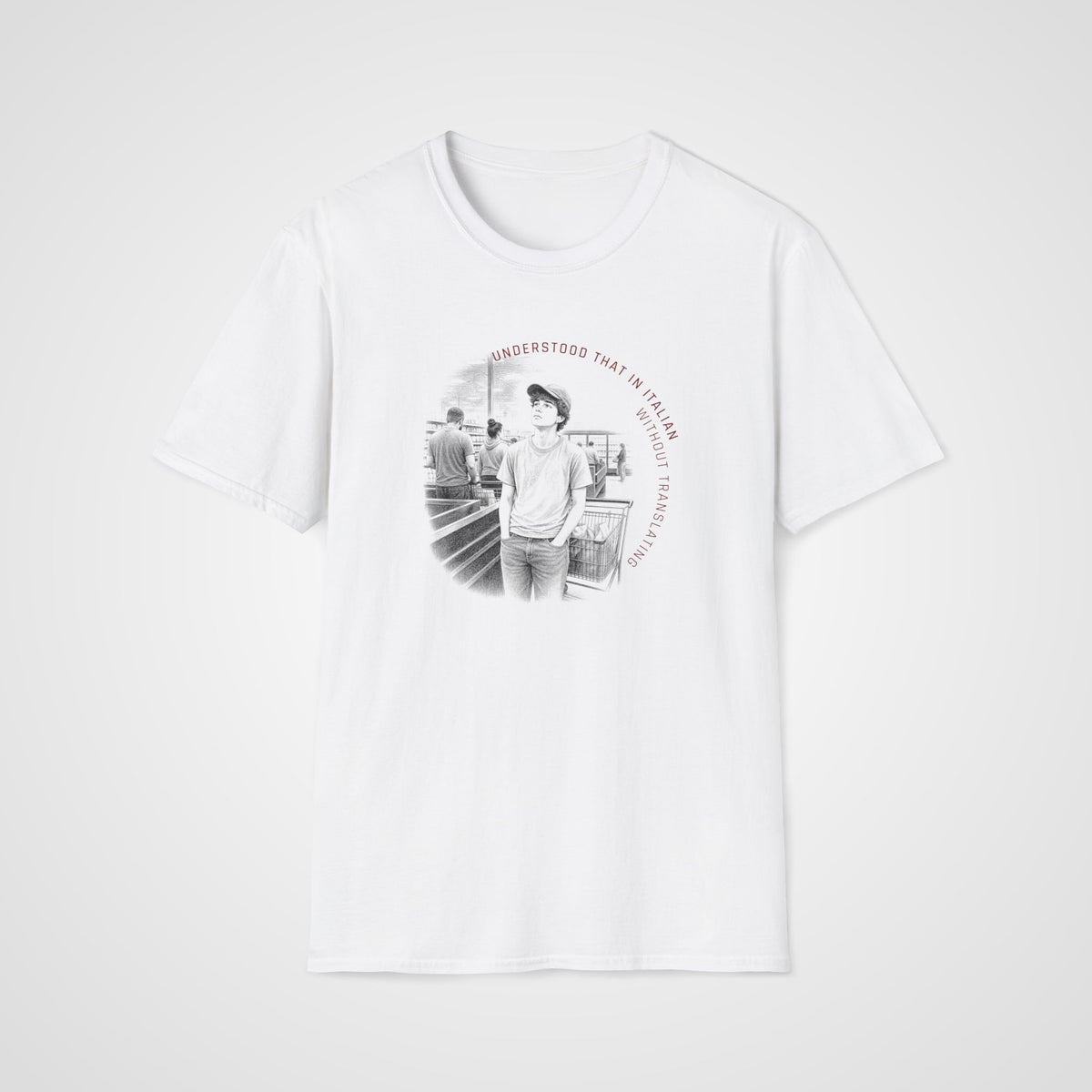 Thinking in Italian T-Shirt in White