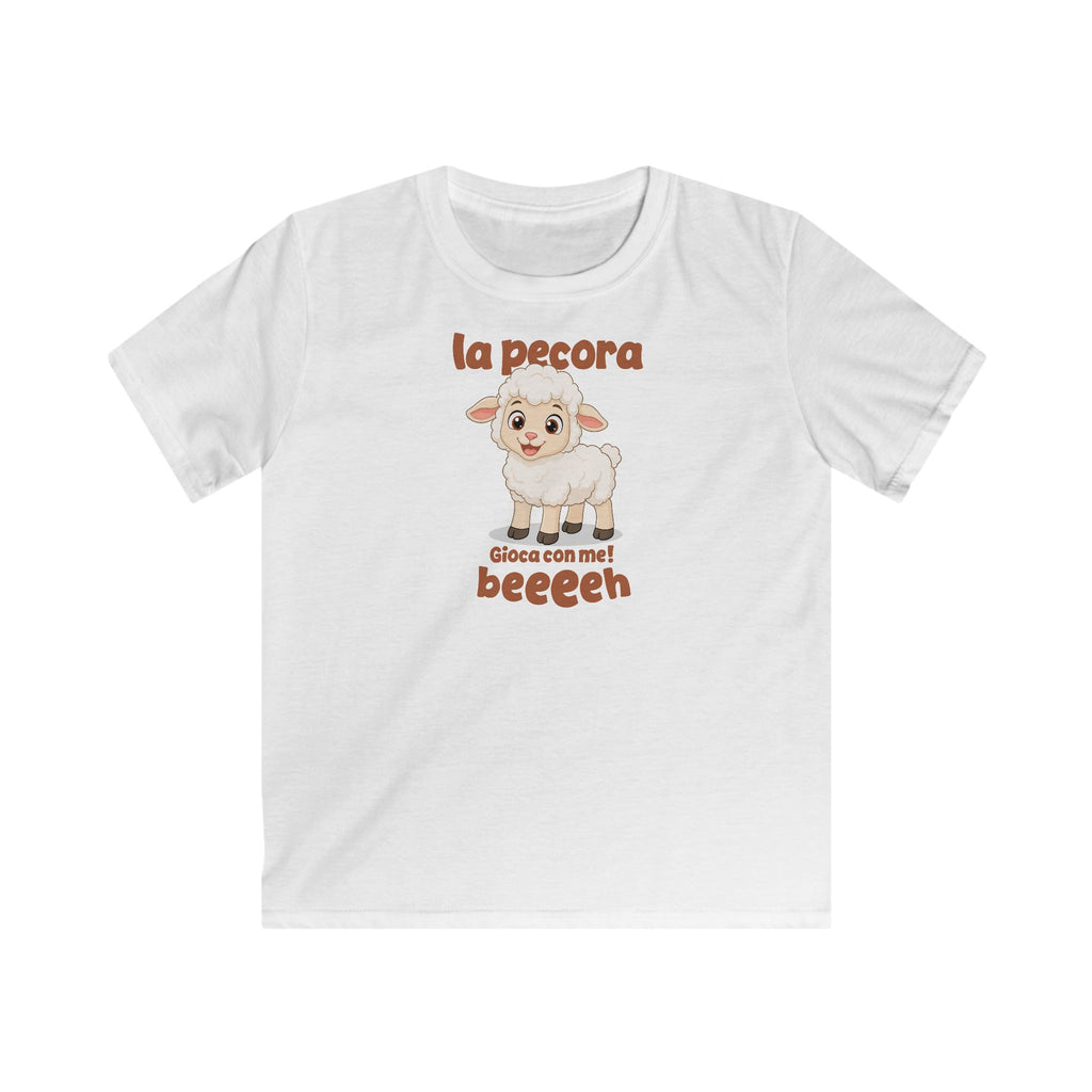 Italian Sheep Kids T-Shirt in White