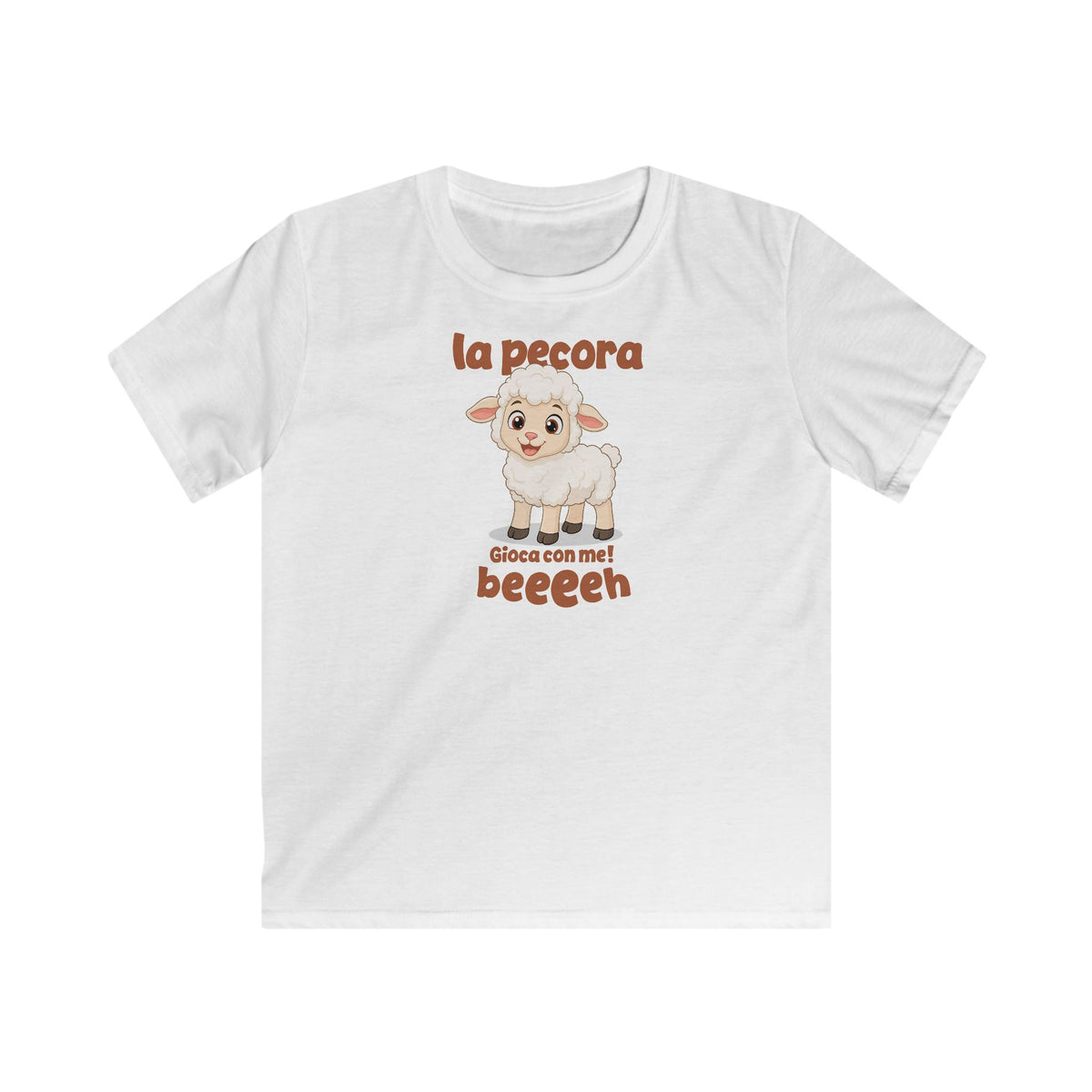 Italian Sheep Kids T-Shirt in White