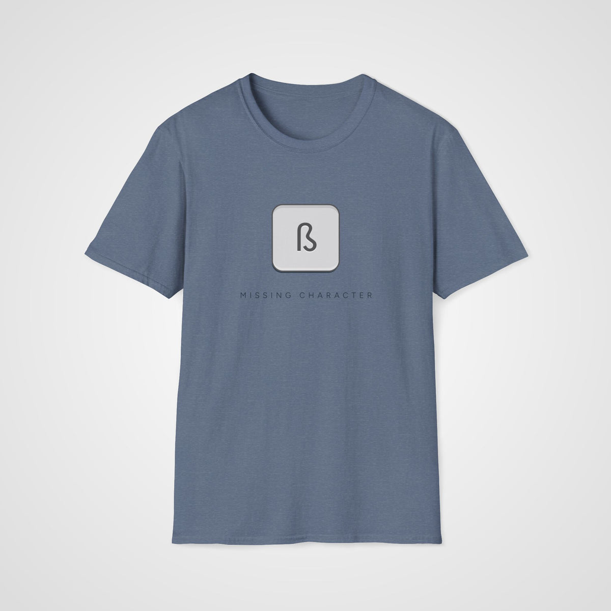 Missing ß Key German T-Shirt in Heather Indigo