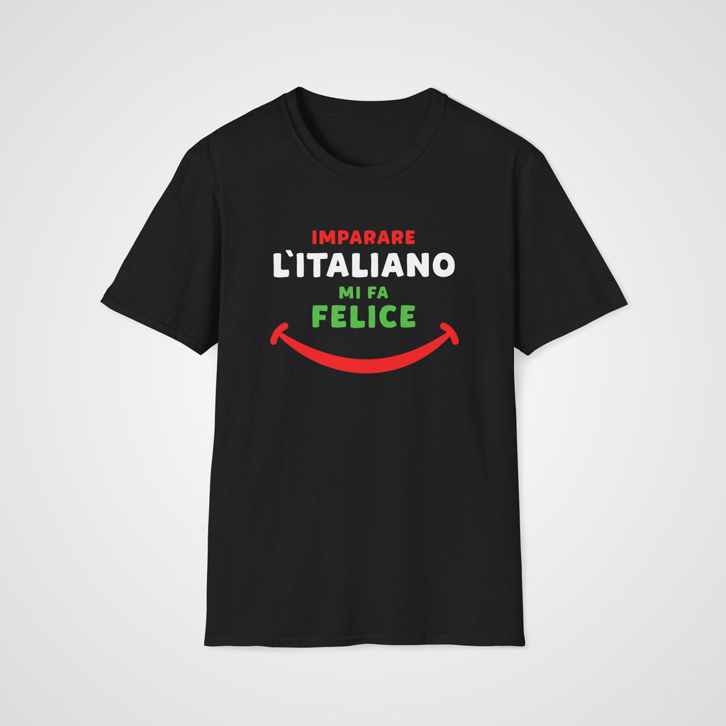 Mi Fa Felice Italian T-Shirt in Black