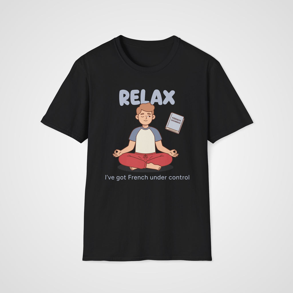 French Grammar Relax T-Shirt in Black