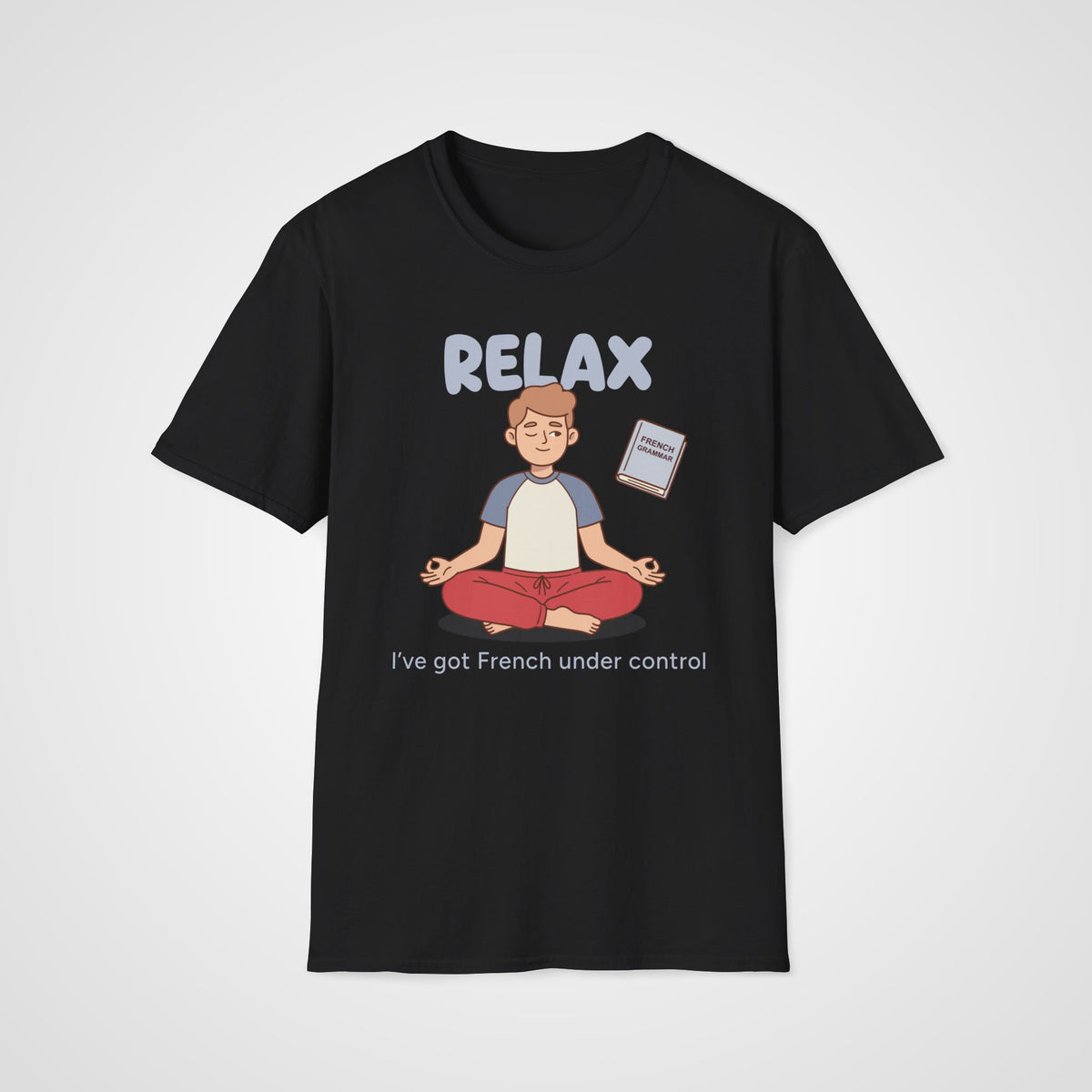 French Grammar Relax T-Shirt in Black