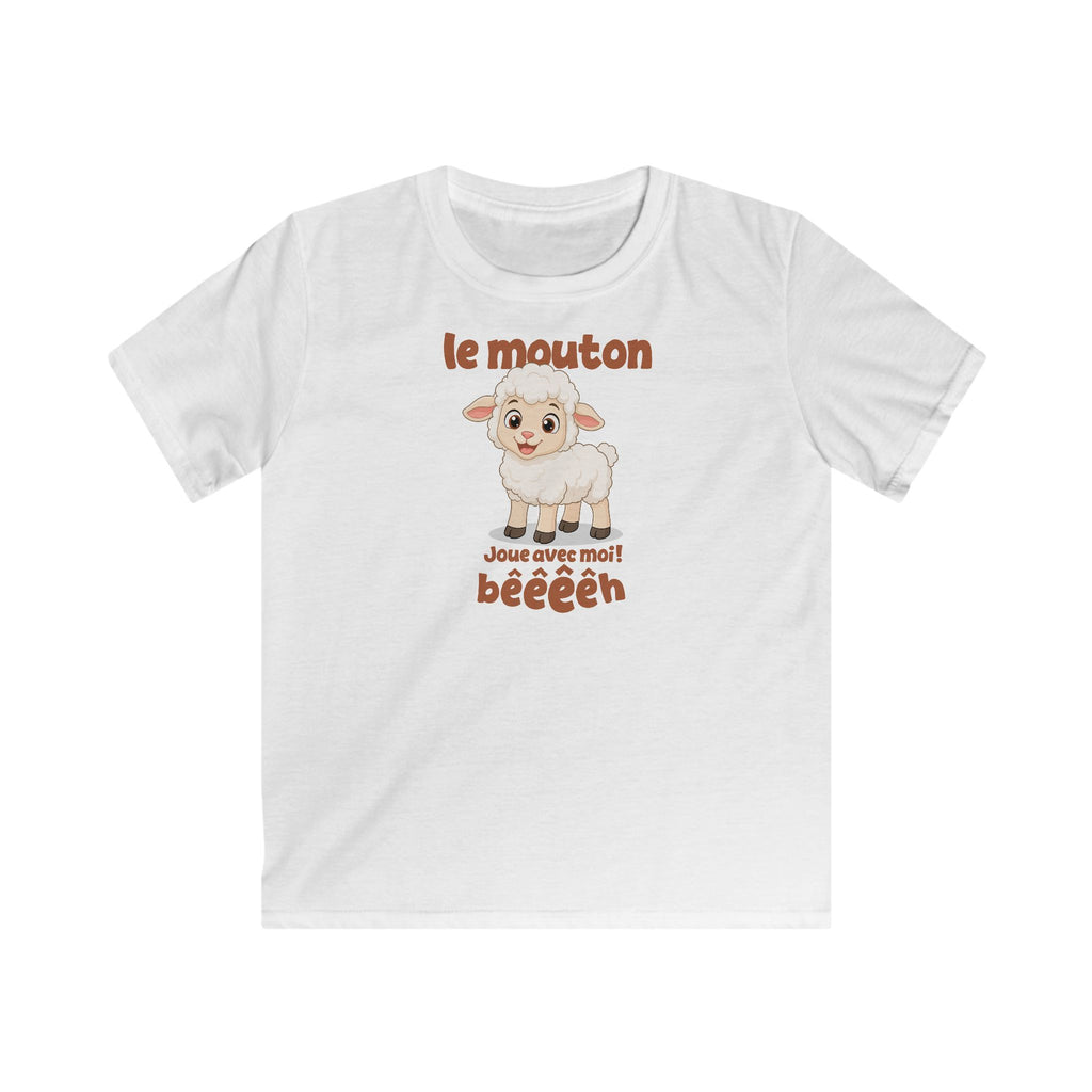French Sheep Kids T-Shirt in White
