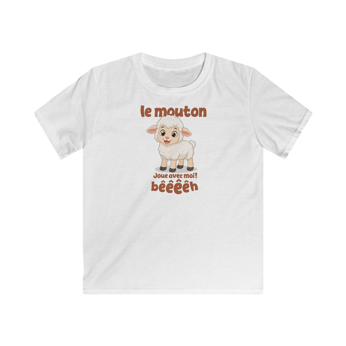 French Sheep Kids T-Shirt in White