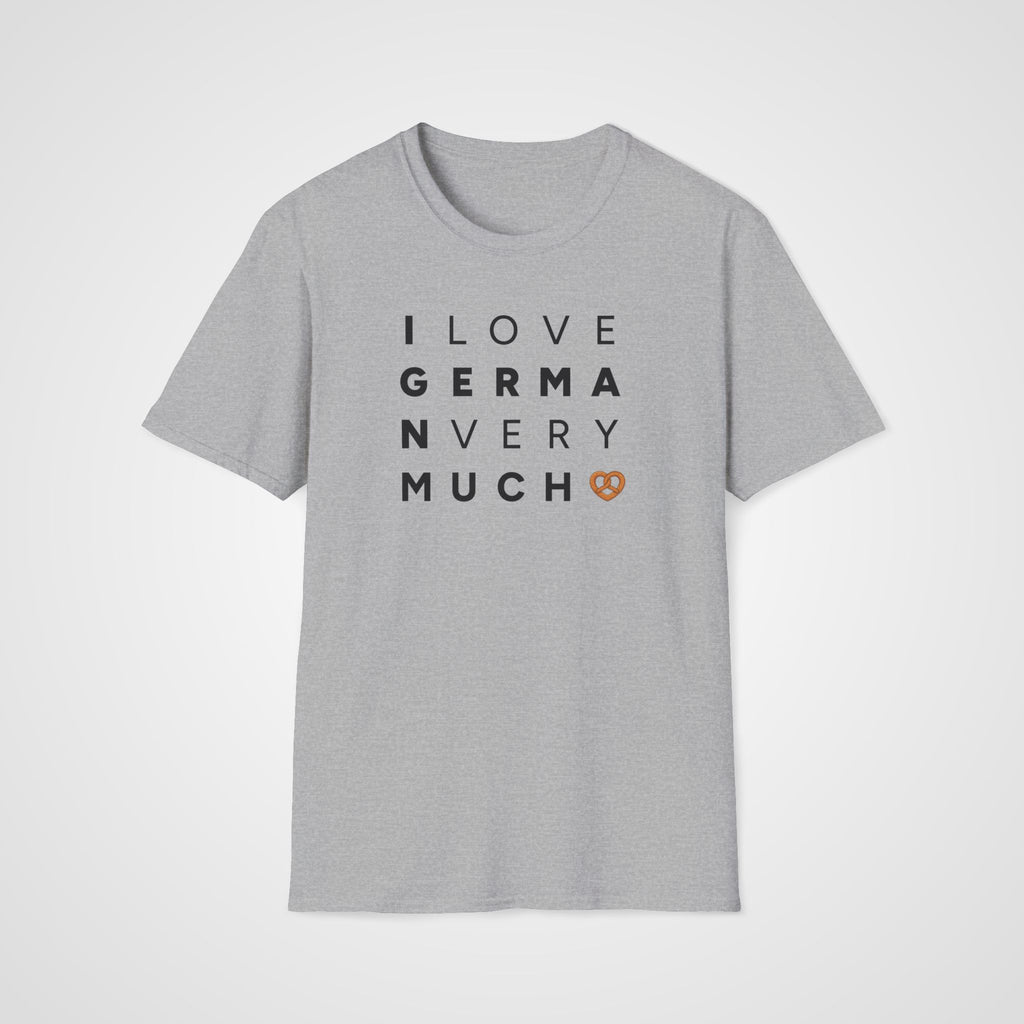 I Love German Very Much T-Shirt in Sport Gray