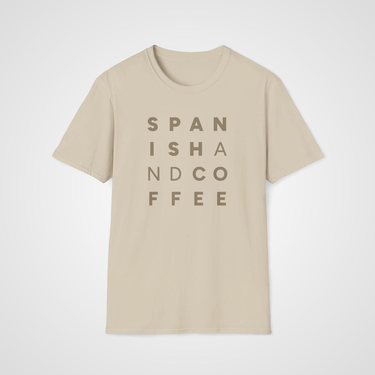 Spanish and Coffee T-Shirt in Sand