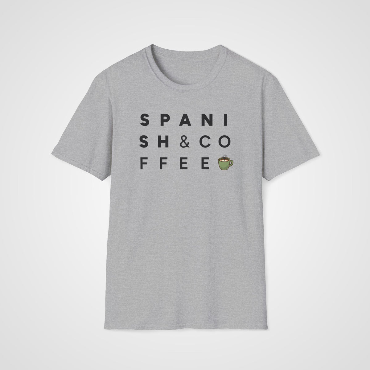 Spanish & Coffee T-Shirt in Sport Gray