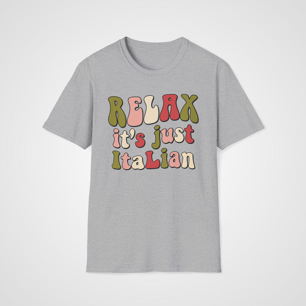 Relax It's Just Italian T-Shirt in Sport Gray