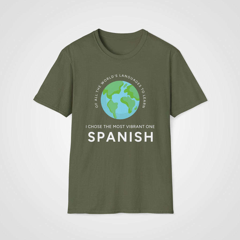 Vibrant Spanish T-Shirt in Military Green