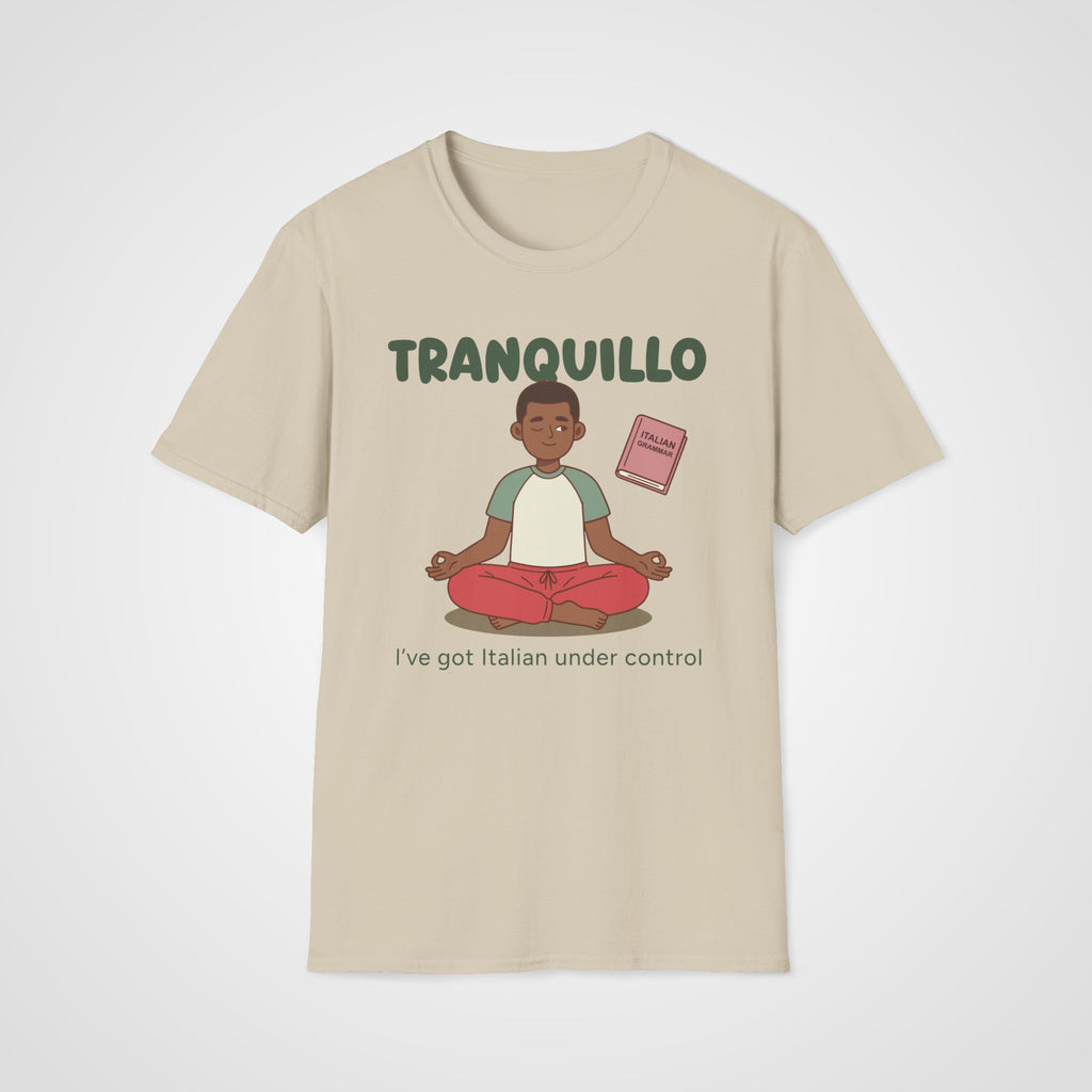 Tranquillo Italian Learner T-Shirt in Sand