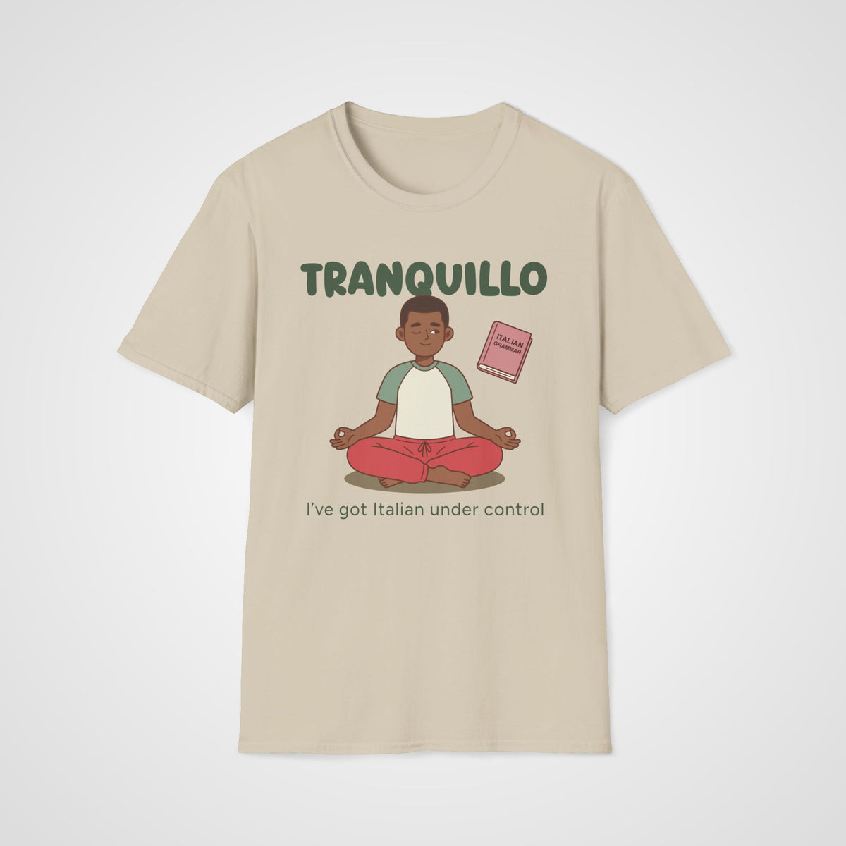 Tranquillo Italian Learner T-Shirt in Sand