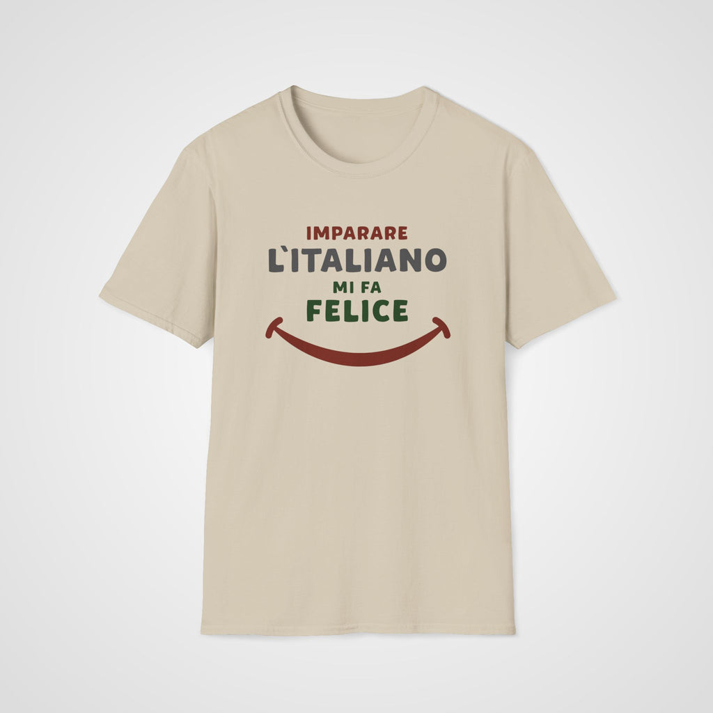Mi Fa Felice Italian T-Shirt in Sand