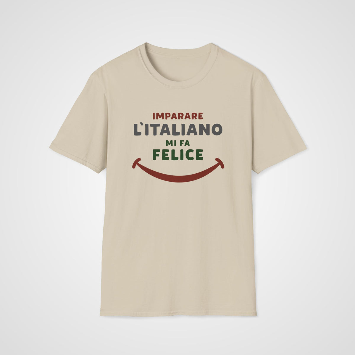 Mi Fa Felice Italian T-Shirt in Sand