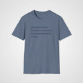 Italian Grammar Aiuto T-Shirt in Heather Indigo