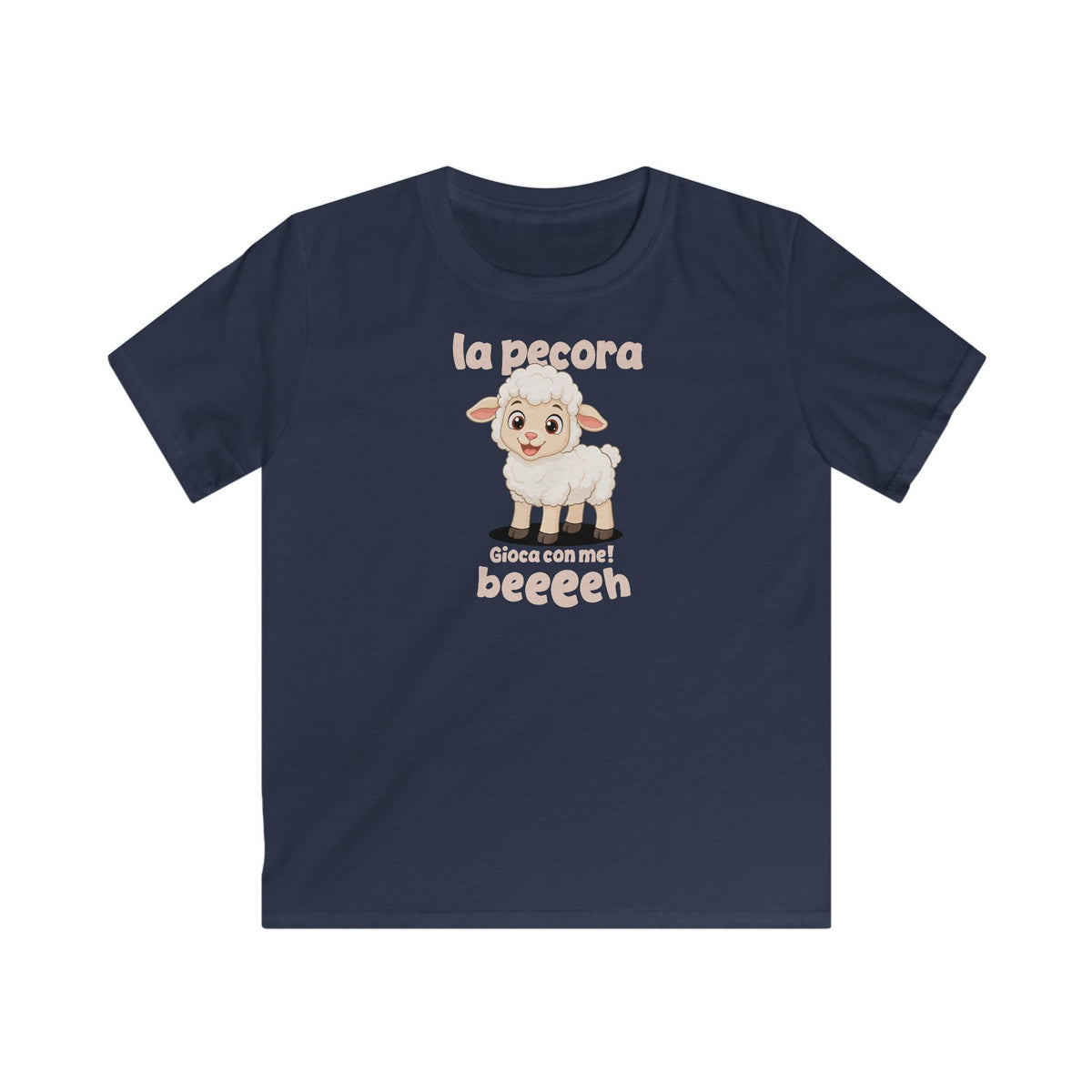Italian Sheep Kids T-Shirt in Navy