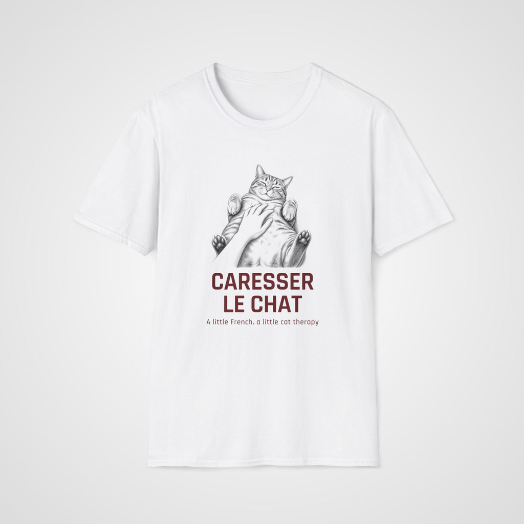 Caresser le Chat French T-Shirt in White