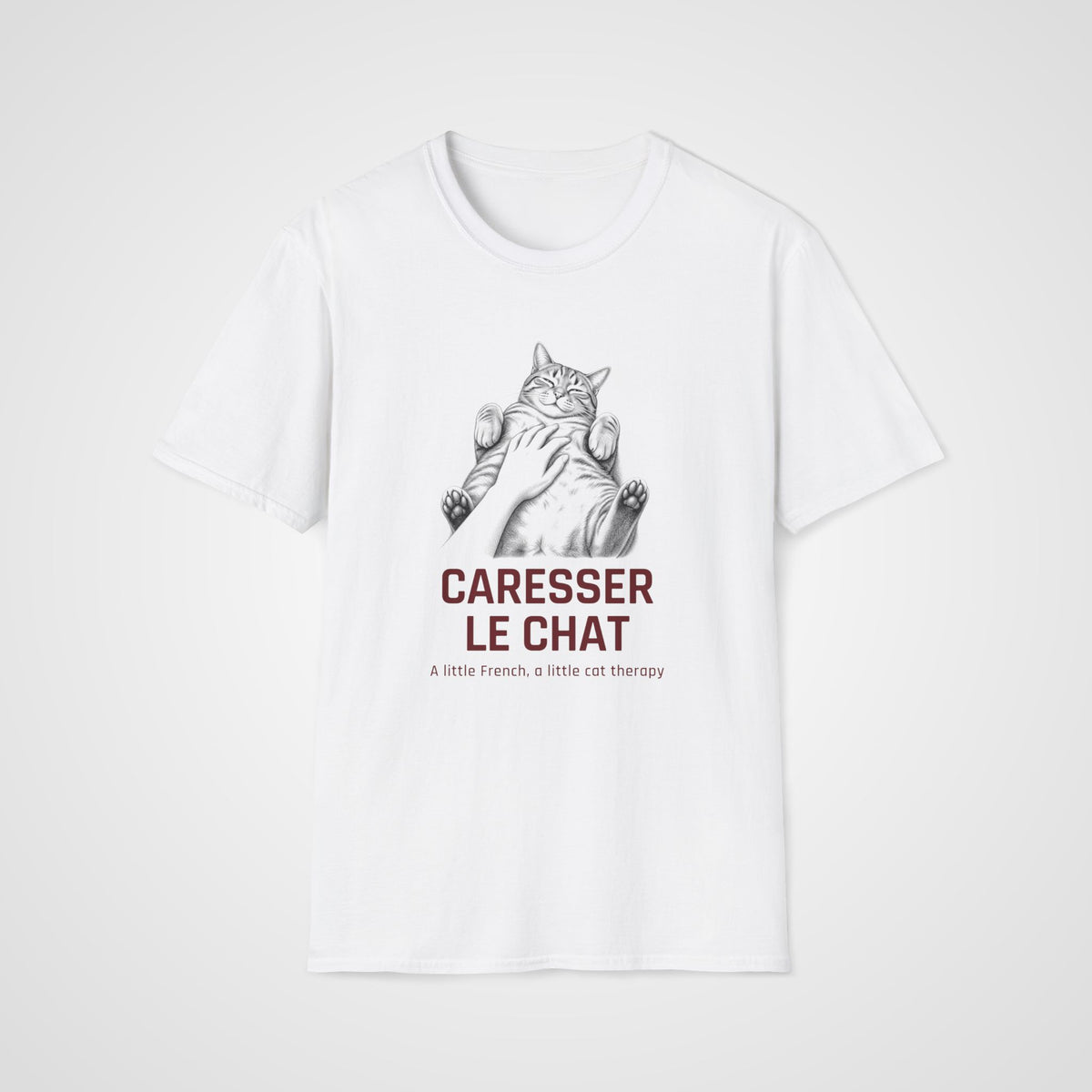 Caresser le Chat French T-Shirt in White